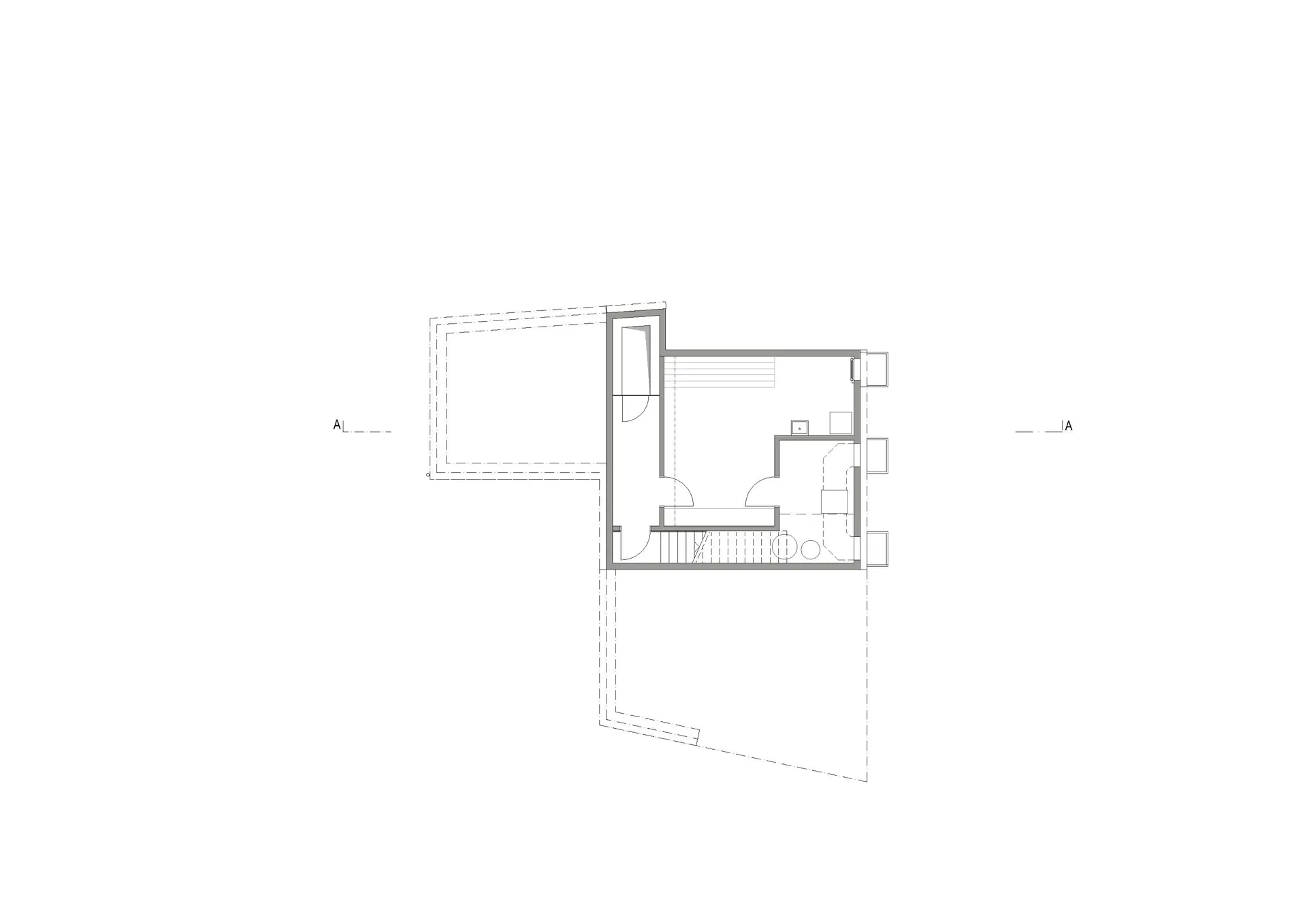 21_Neubau_Einfamilienhaus Teilerrüfeweg Rofels Maienfeld_Grundriss Untergeschoss